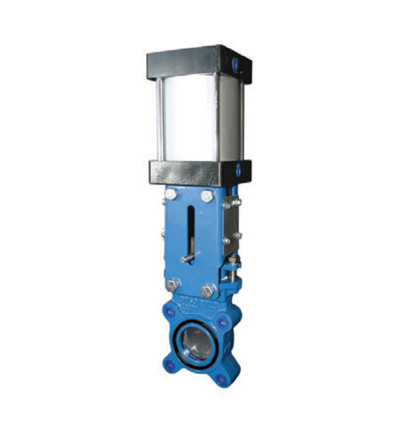 DNS Cast Iron Knife Gate Valve – Bidirectional – Pneumatic Actuator